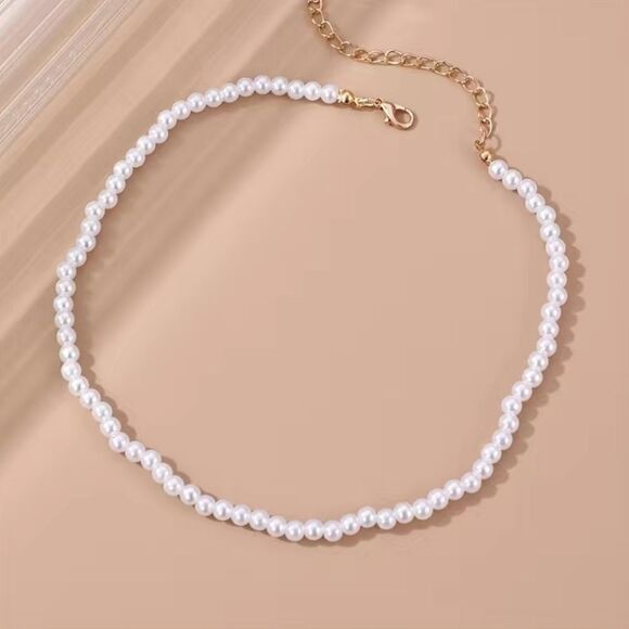 Pearl Tone Beaded Necklaces Women's Fashion Jewelry - Picture 8 of 10